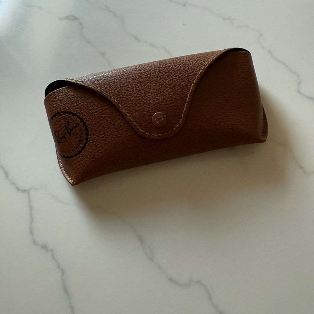 Ray-Ban Tan Leather Eyewear Case LIKE NEW